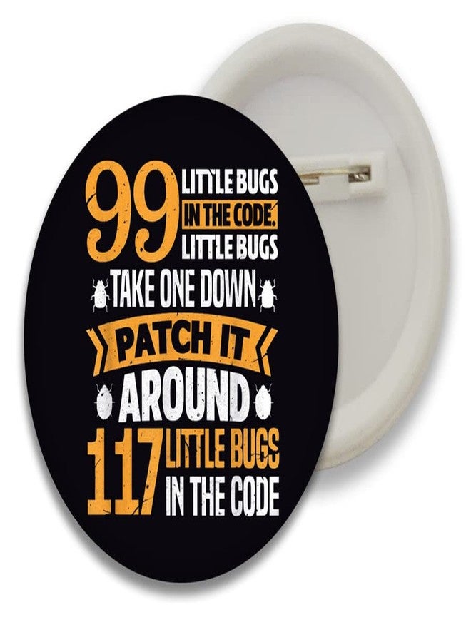 D2C Round pin Button Badges for Programmer, Coder, Developer, IT Professional for Boys Girls Men & Women batches for Bags, Backpack, Birthday Gift, Size-58mm